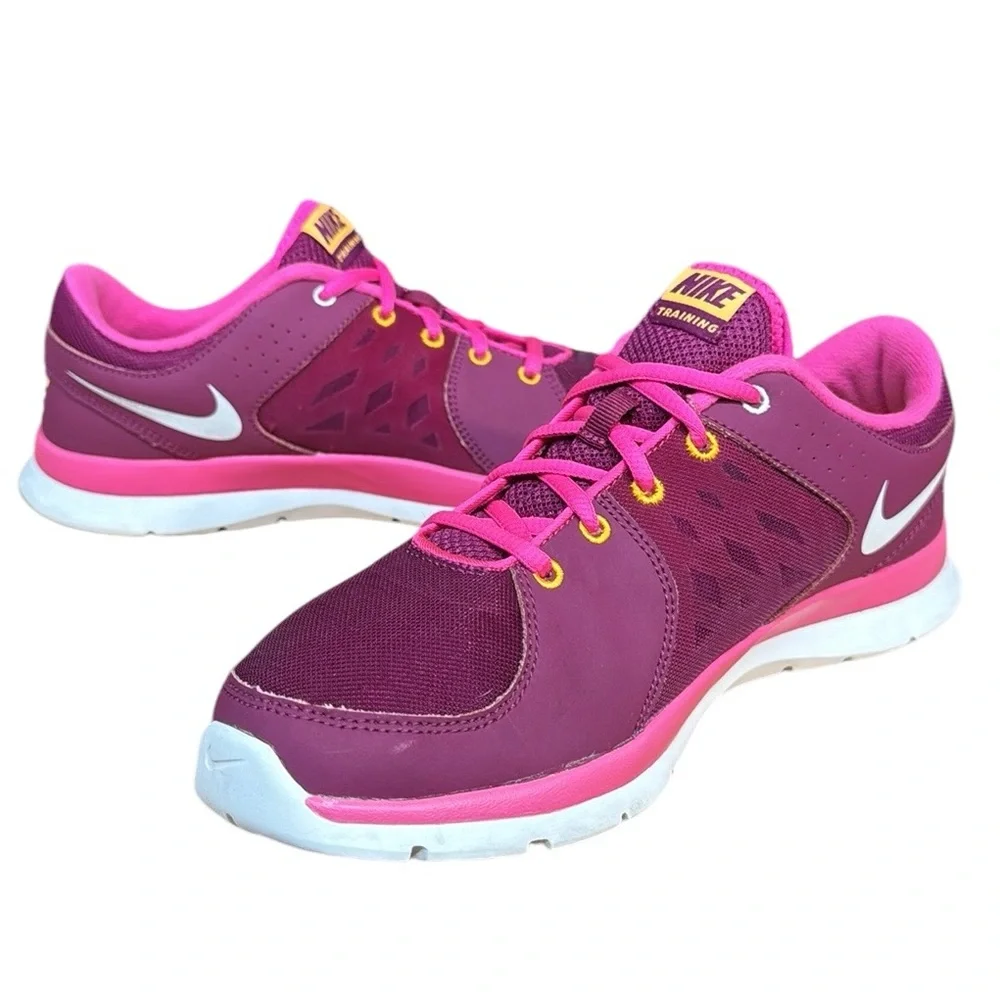 Nike Flex Trainer 3 #580374-603 Pink-White Womens Running Shoes Sneakers Size 10